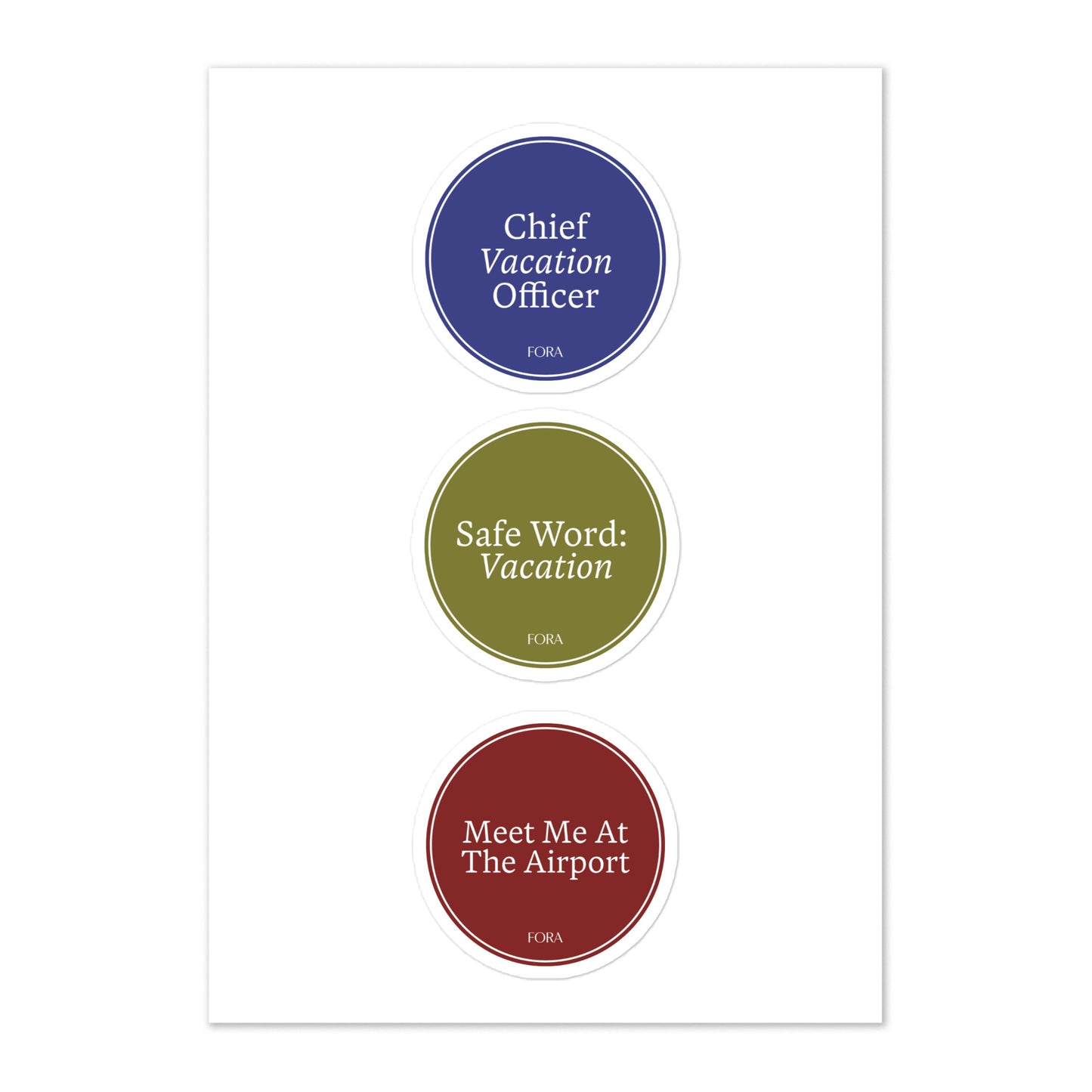 Fora Travel Sticker Sheet Collection