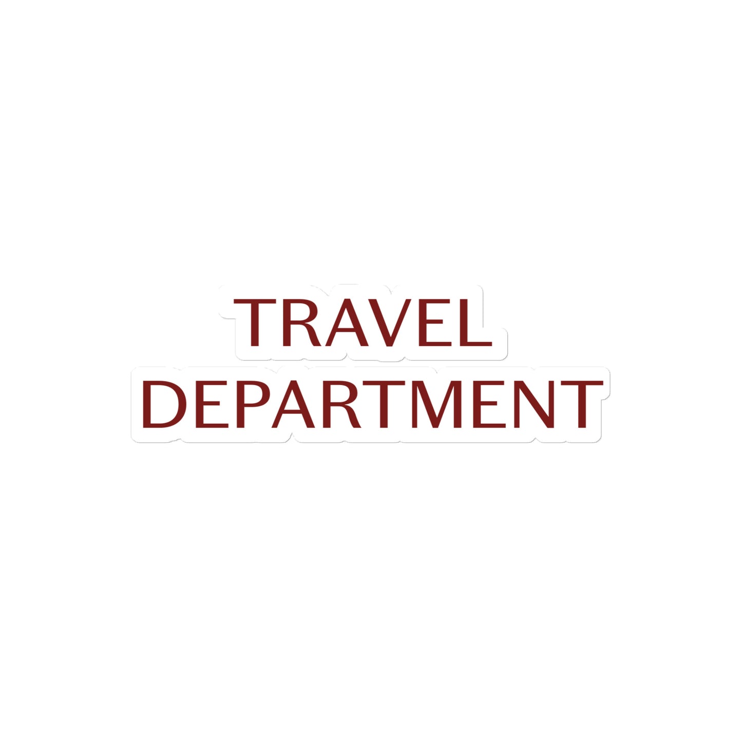 Travel Department Sticker