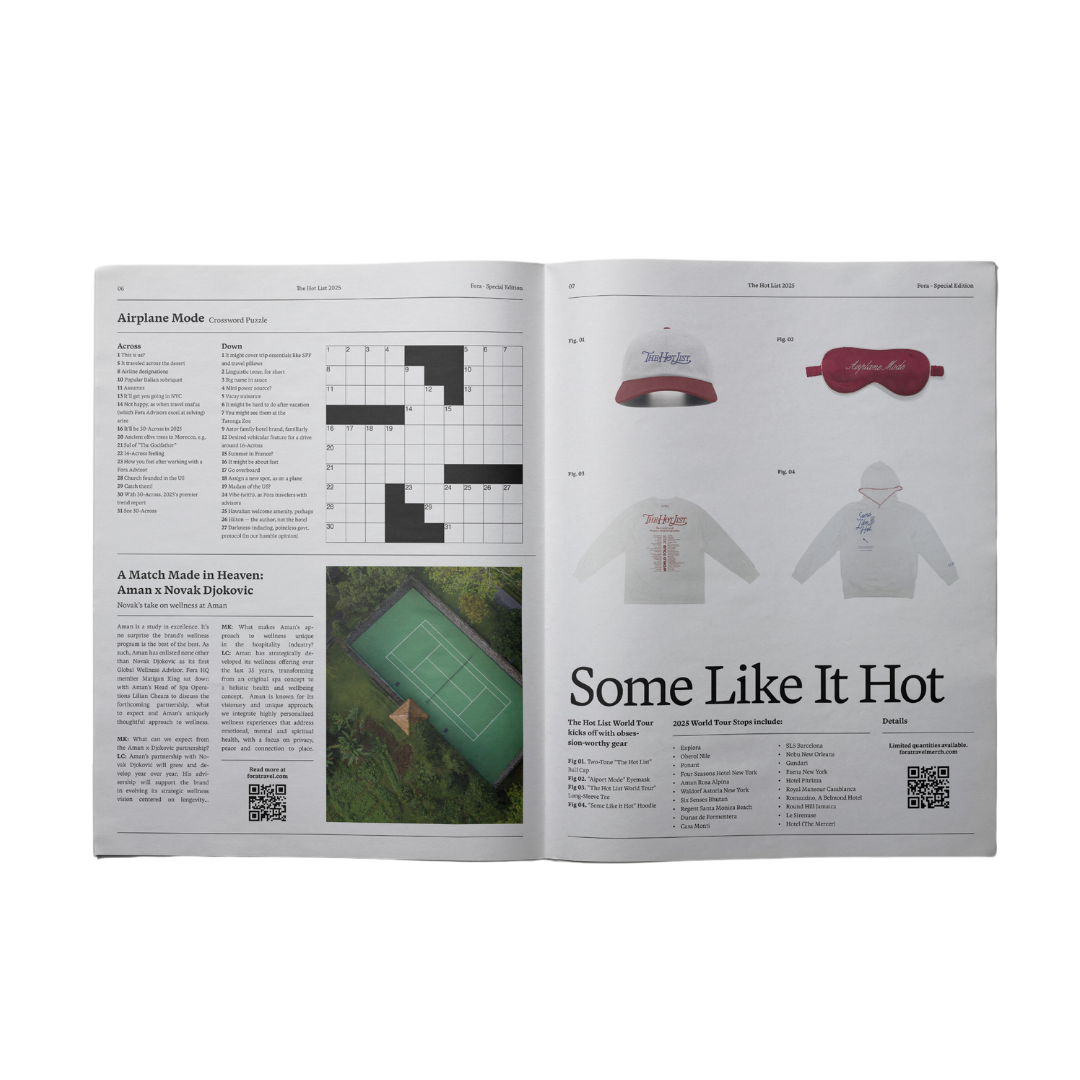 The Hot List 2025 Newspaper – Fora Travel Merch Store