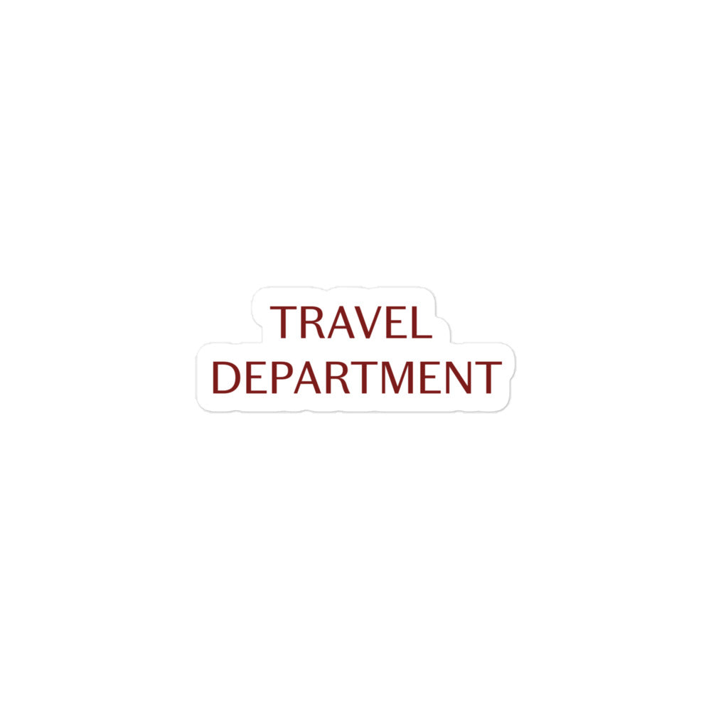 Travel Department Sticker