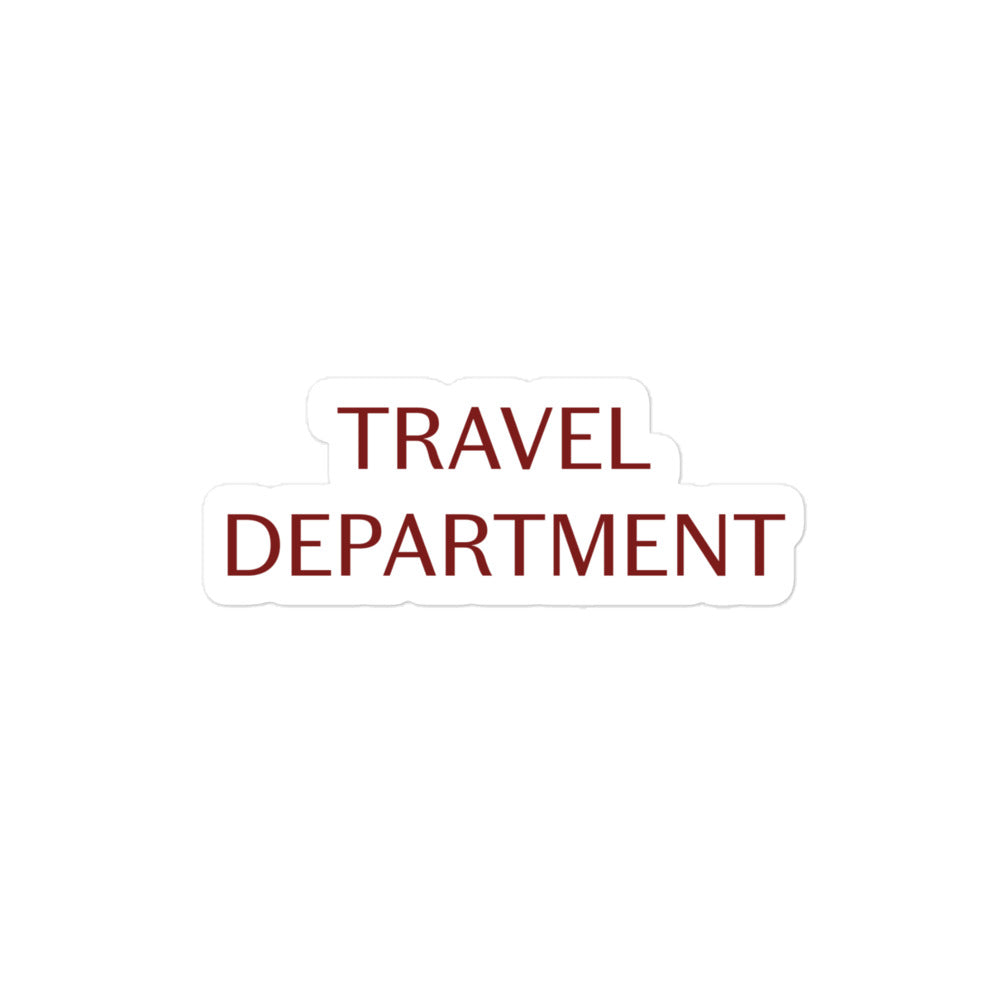 Travel Department Sticker