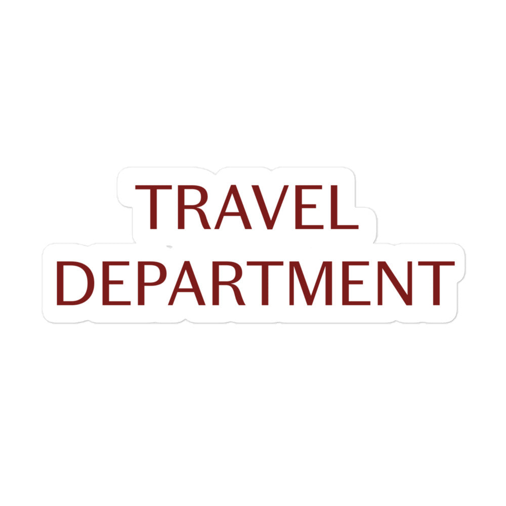 Travel Department Sticker